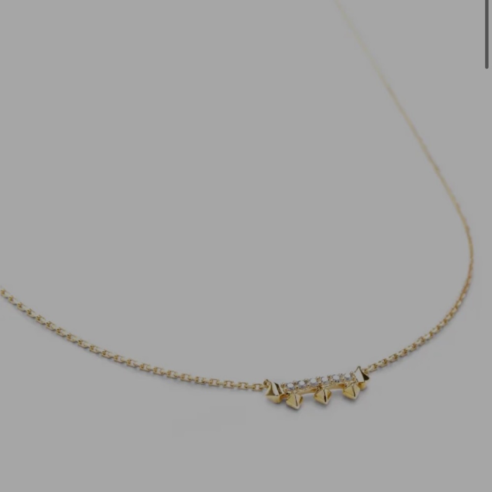 Kendra Scott Katy Pendant Necklace in White Diamond and 14k Yellow Gold